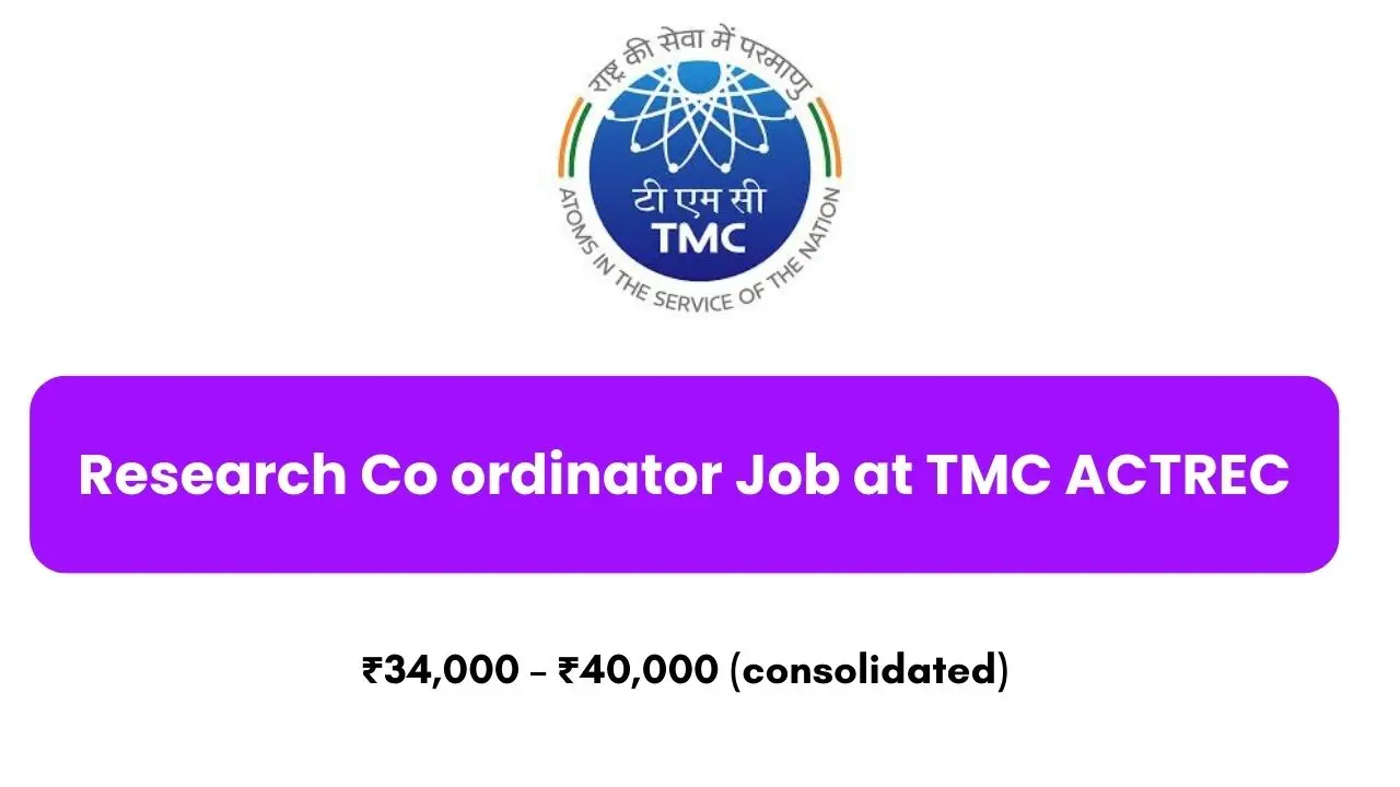 Research Co ordinator Job