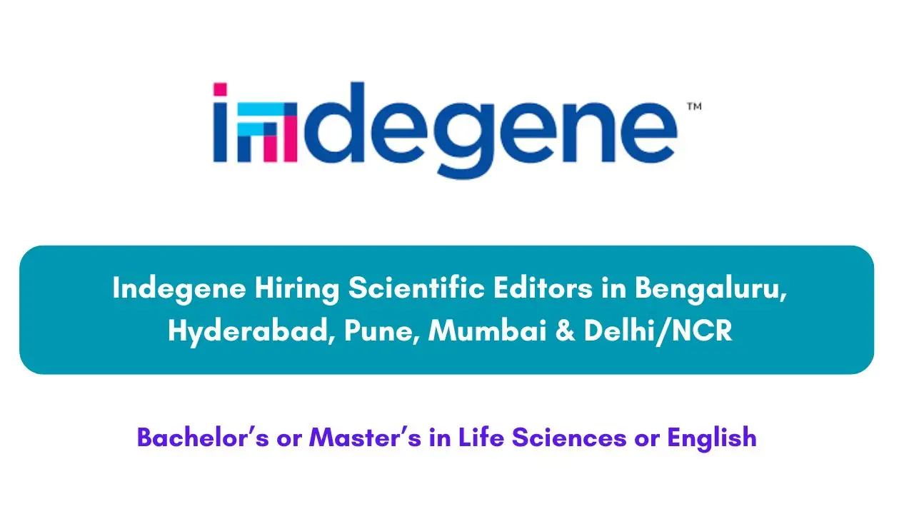 Indegene Hiring Scientific Editors
