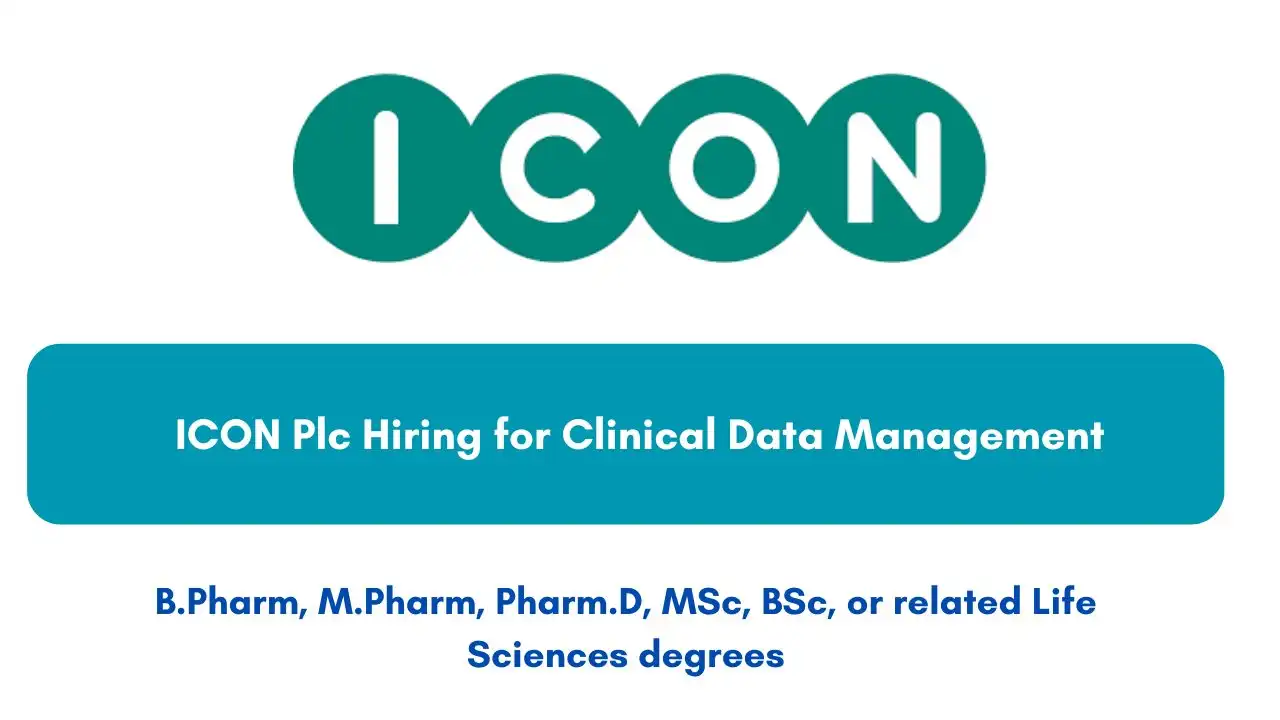 ICON Plc Hiring for Clinical Data Management