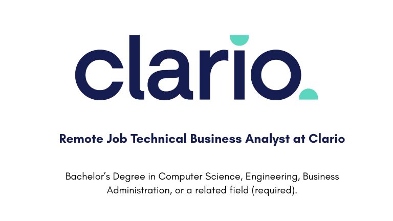 Remote Job Technical Business Analyst at Clario