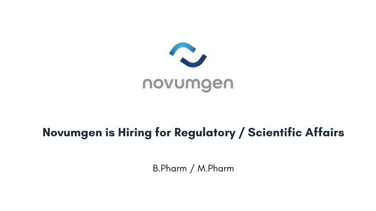 Novumgen is Hiring for Regulatory / Scientific Affairs