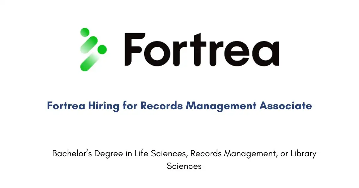 Fortrea Hiring for Records Management Associate