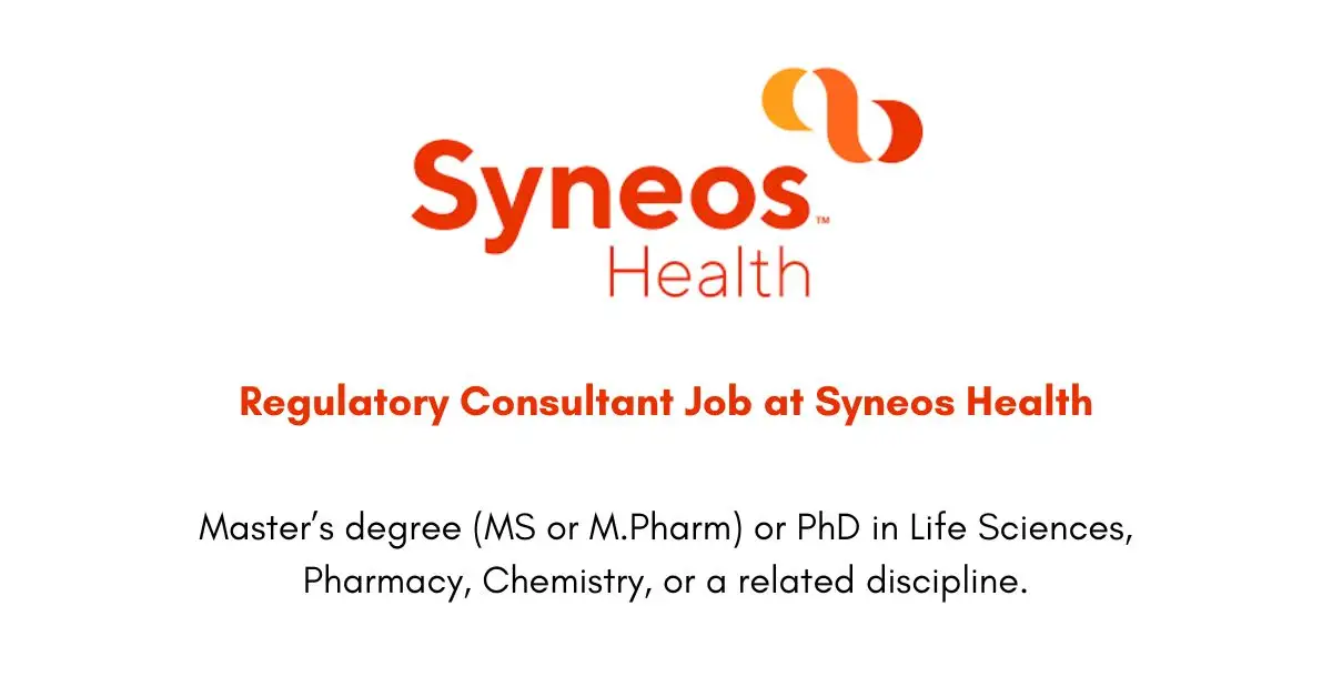 Regulatory Consultant Job at Syneos Health