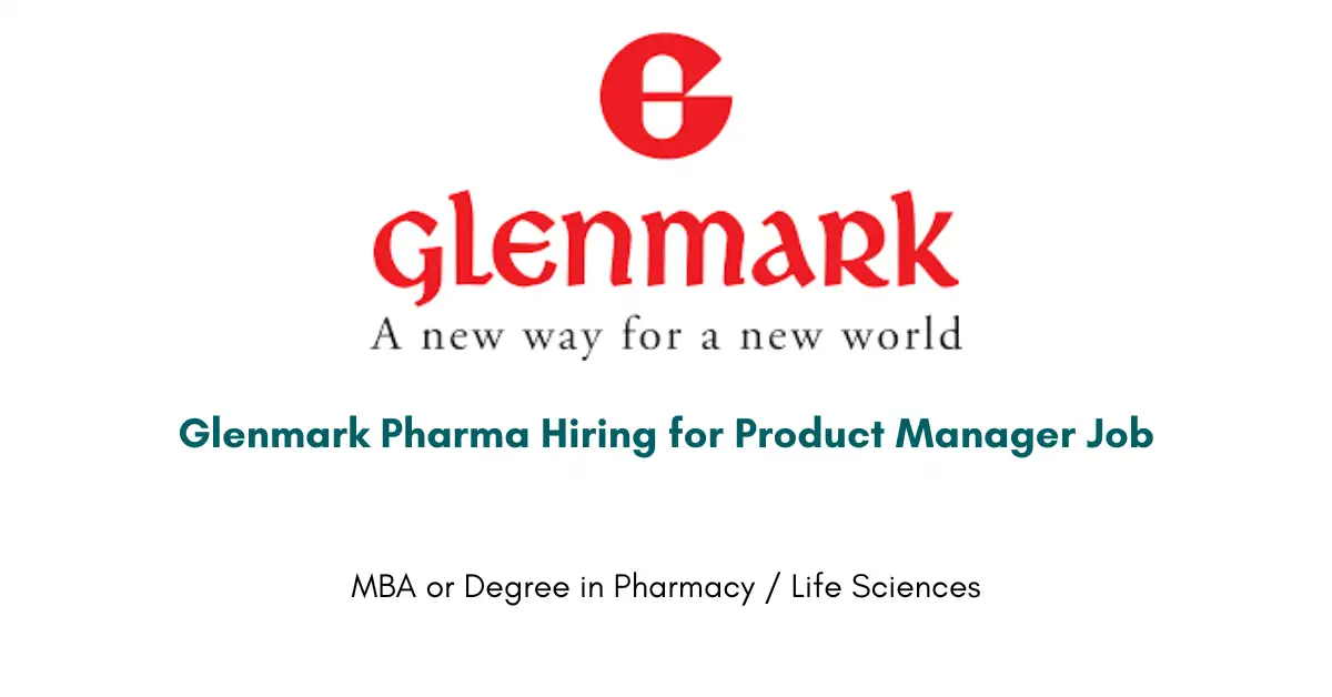 Glenmark Pharma Hiring for Product Manager Job