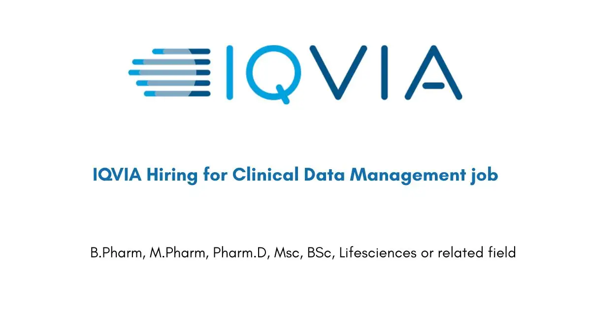 IQVIA Hiring for Clinical Data Management job