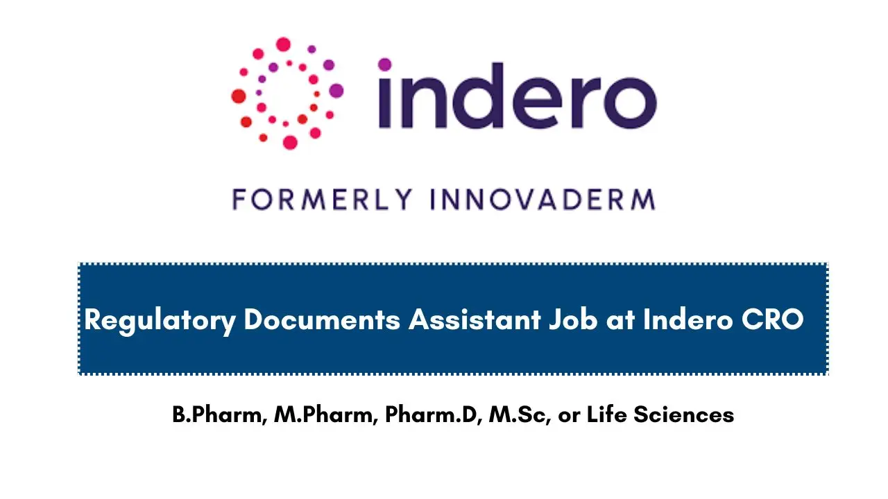 Regulatory Documents Assistant Job at Indero CRO