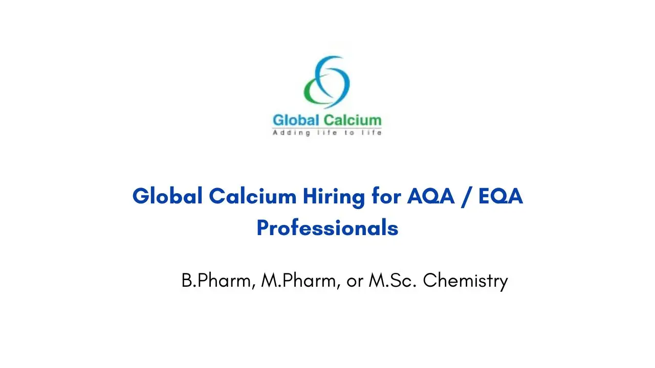 Global Calcium Hiring for AQA / EQA Professionals