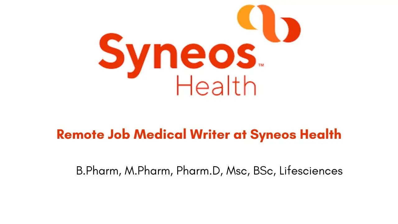 Remote Job Medical Writer at Syneos Health