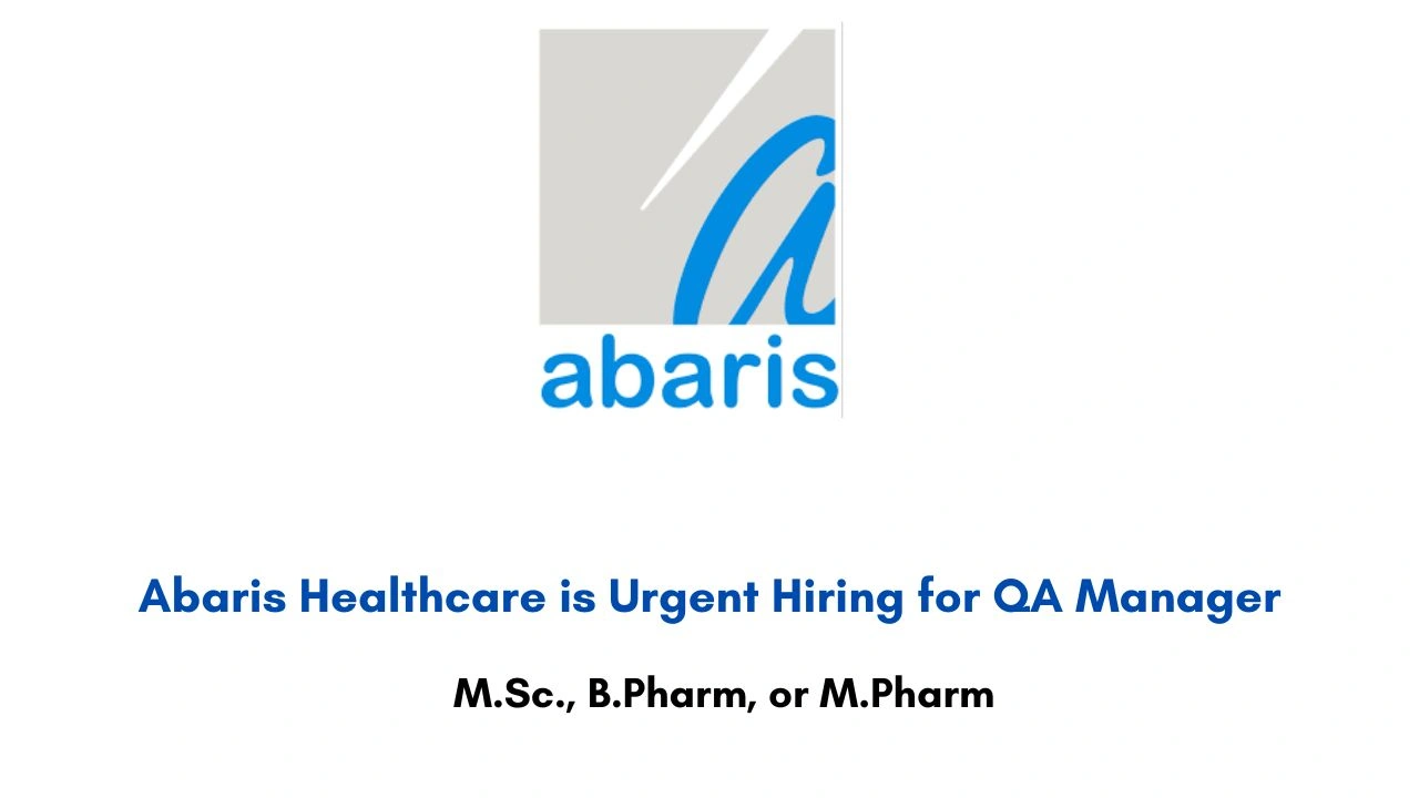 Abaris Healthcare is Urgent Hiring for QA Manager