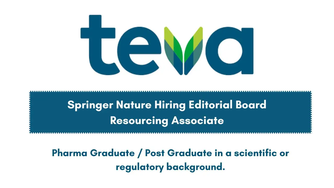 Teva Pharma Hiring Regulatory Affairs Associate II