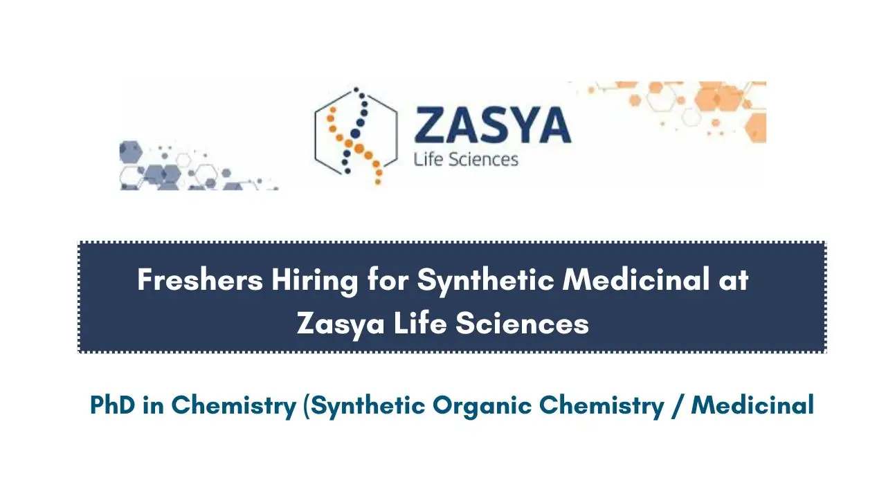 Freshers Hiring for Synthetic Medicinal