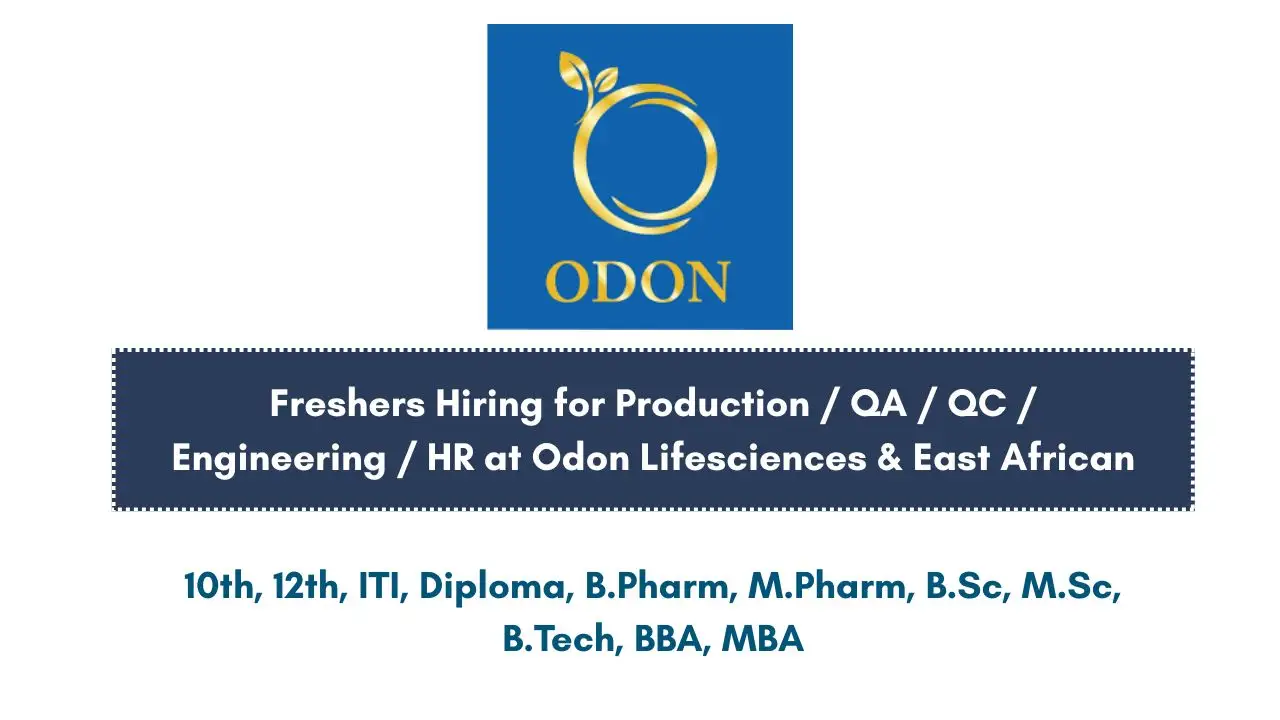 Freshers Hiring for Production / QA / QC