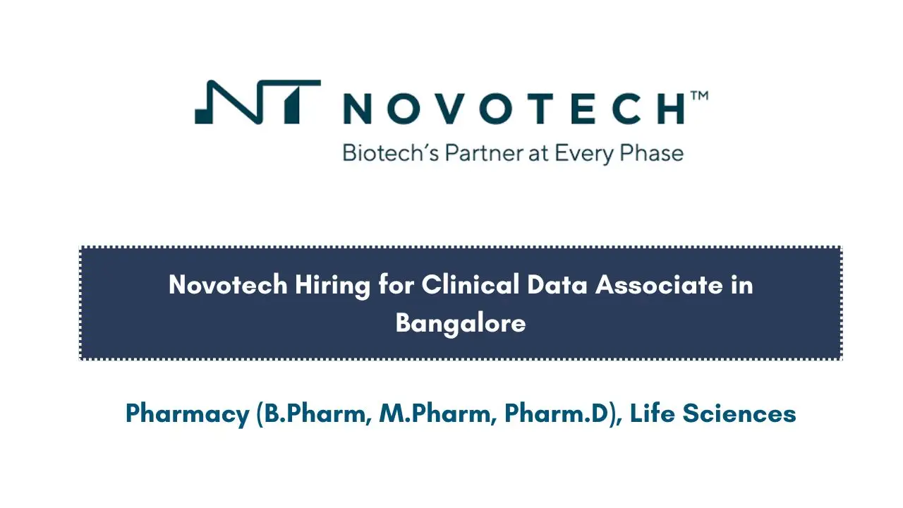 Novotech Hiring for Clinical Data Associate