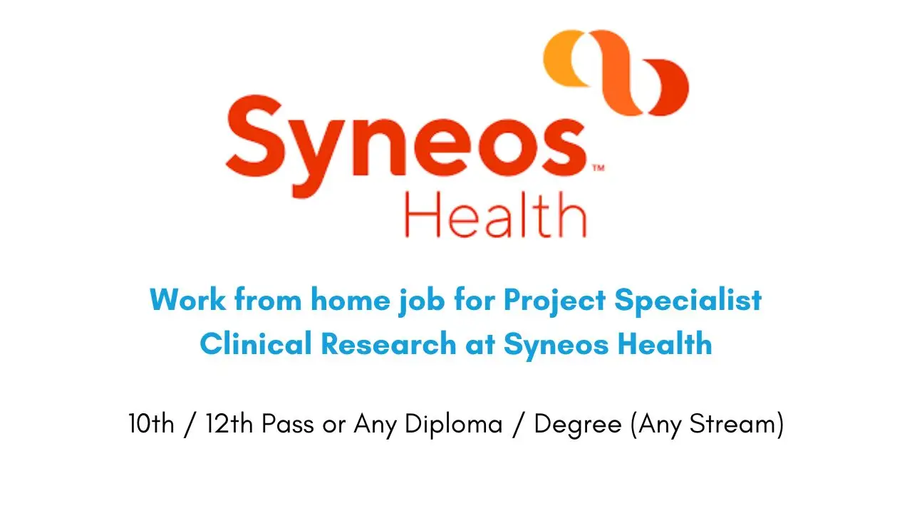 Work from home job for Project Specialist Clinical Research