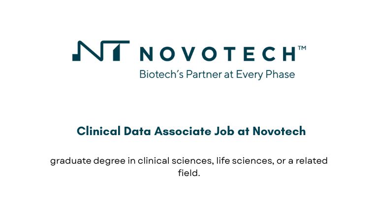 Clinical Data Associate Job at Novotech