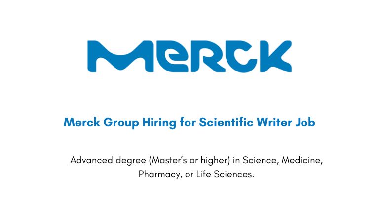Merck Group Hiring for Scientific Writer Job