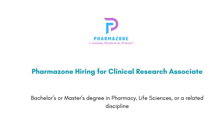 Pharmazone Hiring for Clinical Research Associate