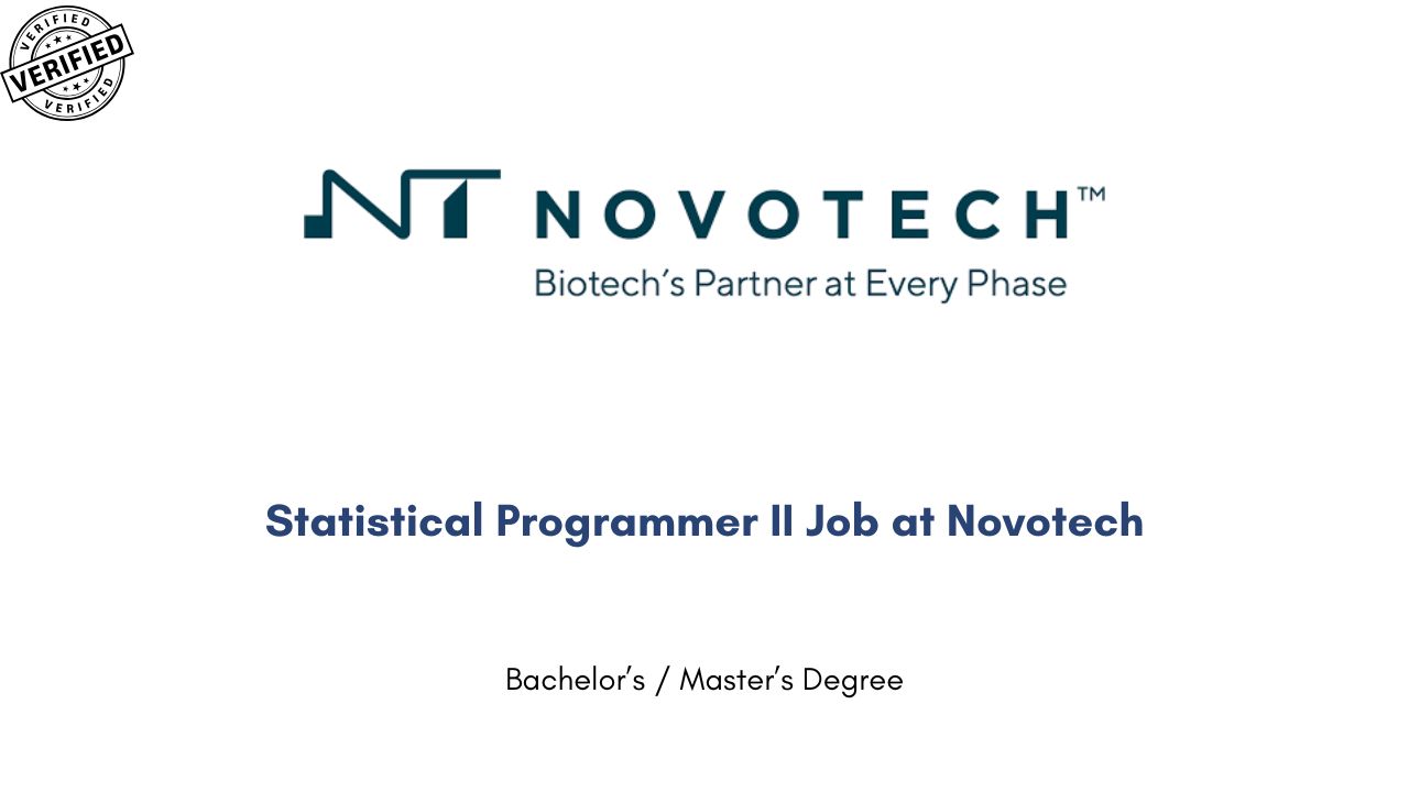 Statistical Programmer II Job at Novotech