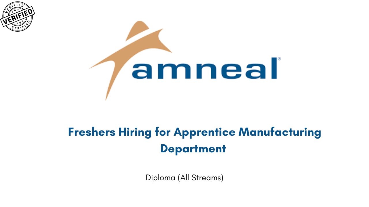 Freshers Hiring for Apprentice Manufacturing Department