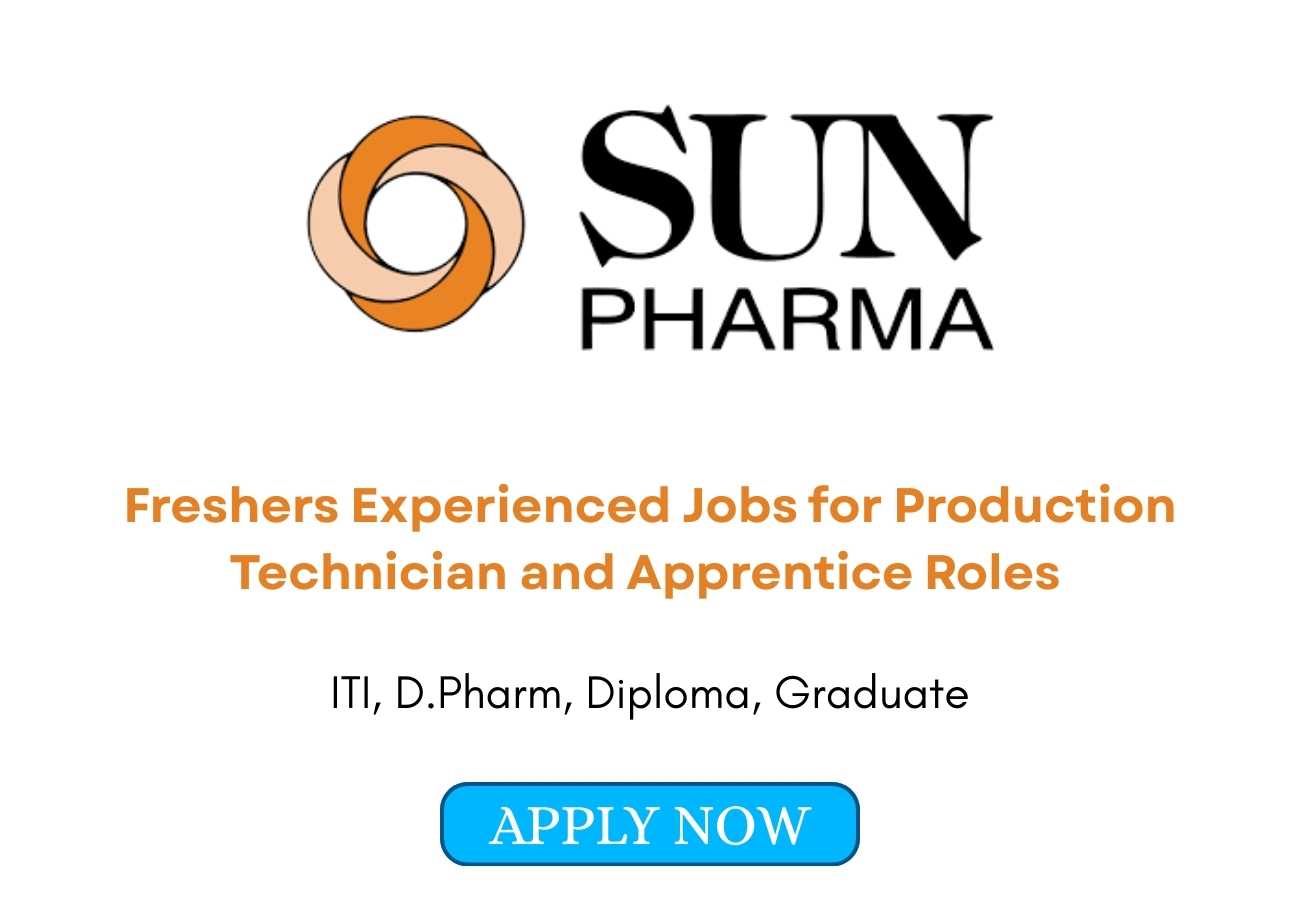 Freshers Experienced Jobs at Sun Pharma