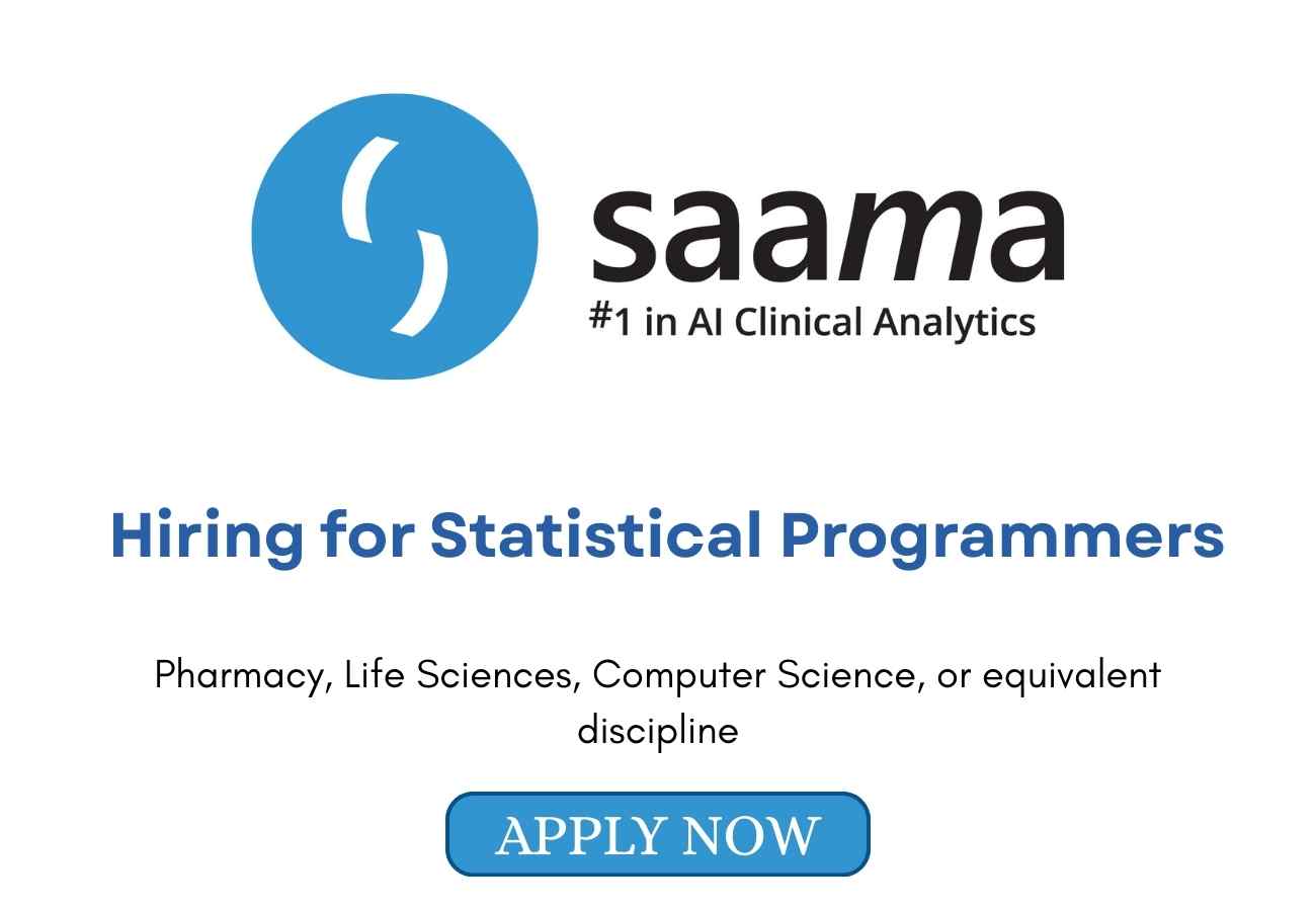 Saama Technologies Hiring Statistical Programmers