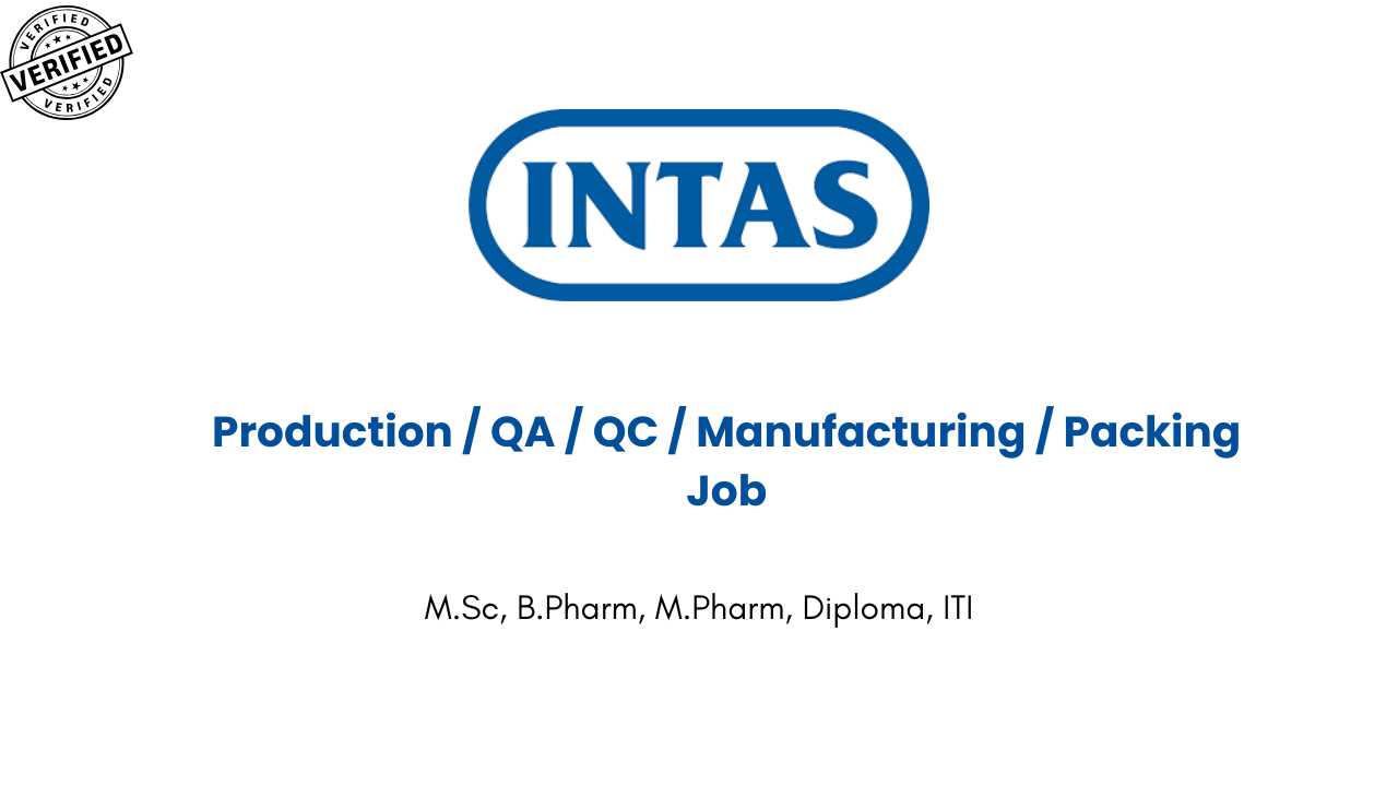 Production QA QC Manufacturing Packing Job in Gujarat
