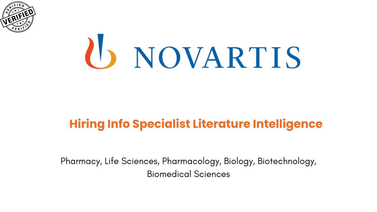 Novartis Hiring Info Specialist Literature Intelligence