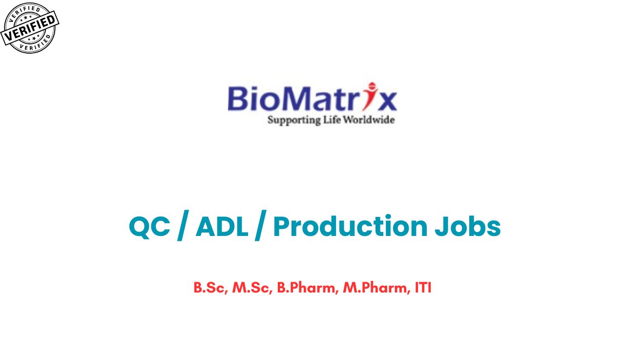 QC ADL Production Jobs in Gujarat