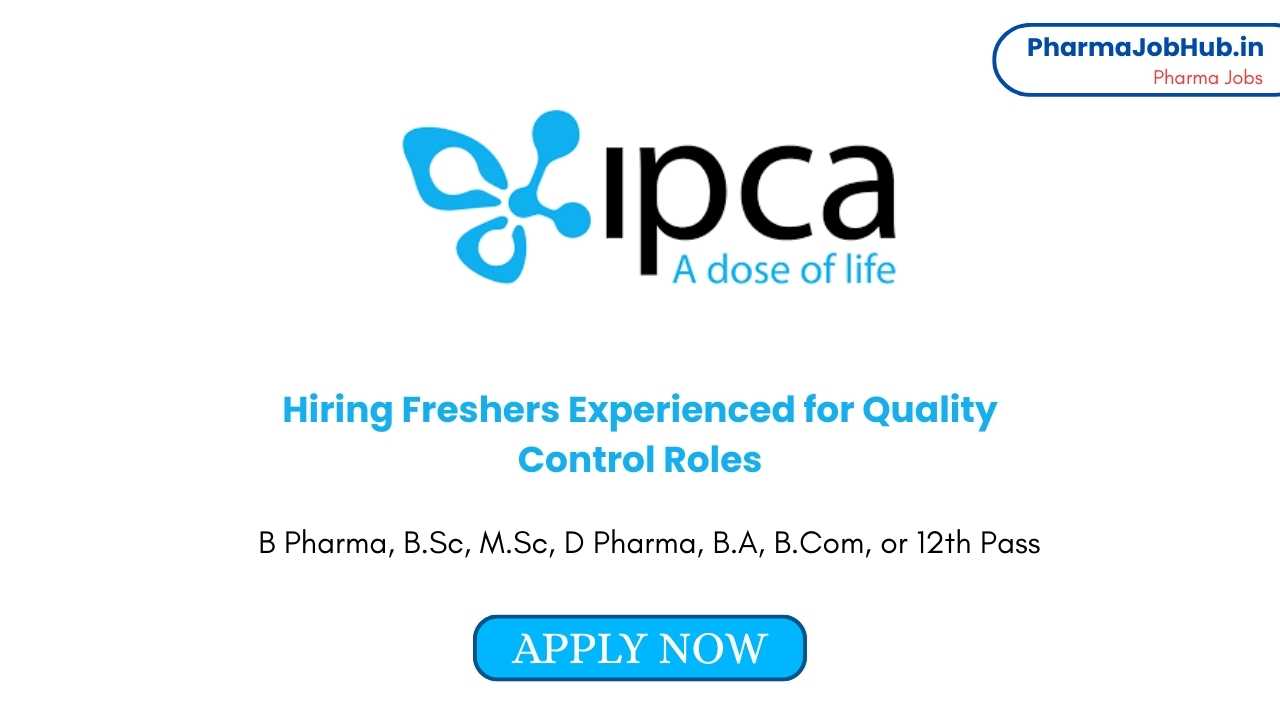 Hiring Freshers Experienced for Quality Control