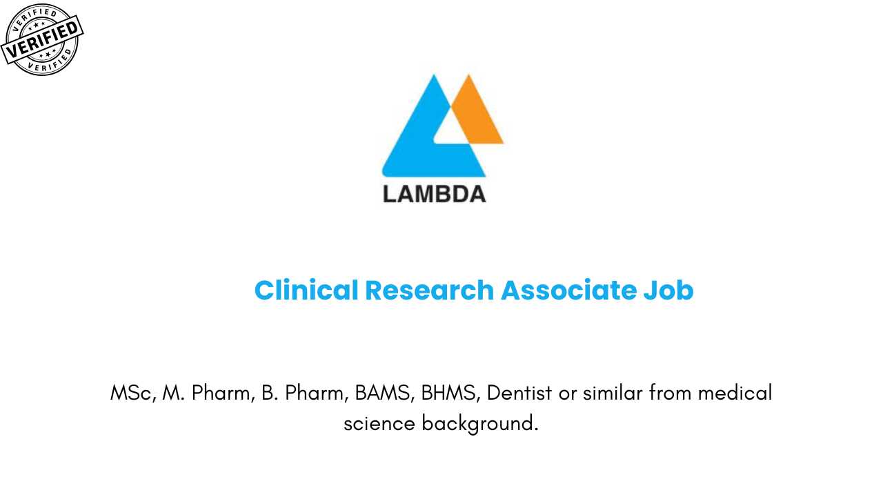 Clinical Research Associate Job in Ahmedabad