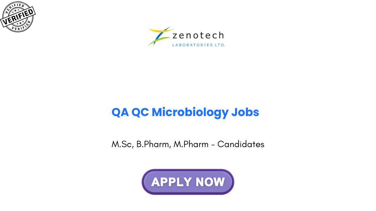 QA QC Microbiology Jobs in Hyderabad