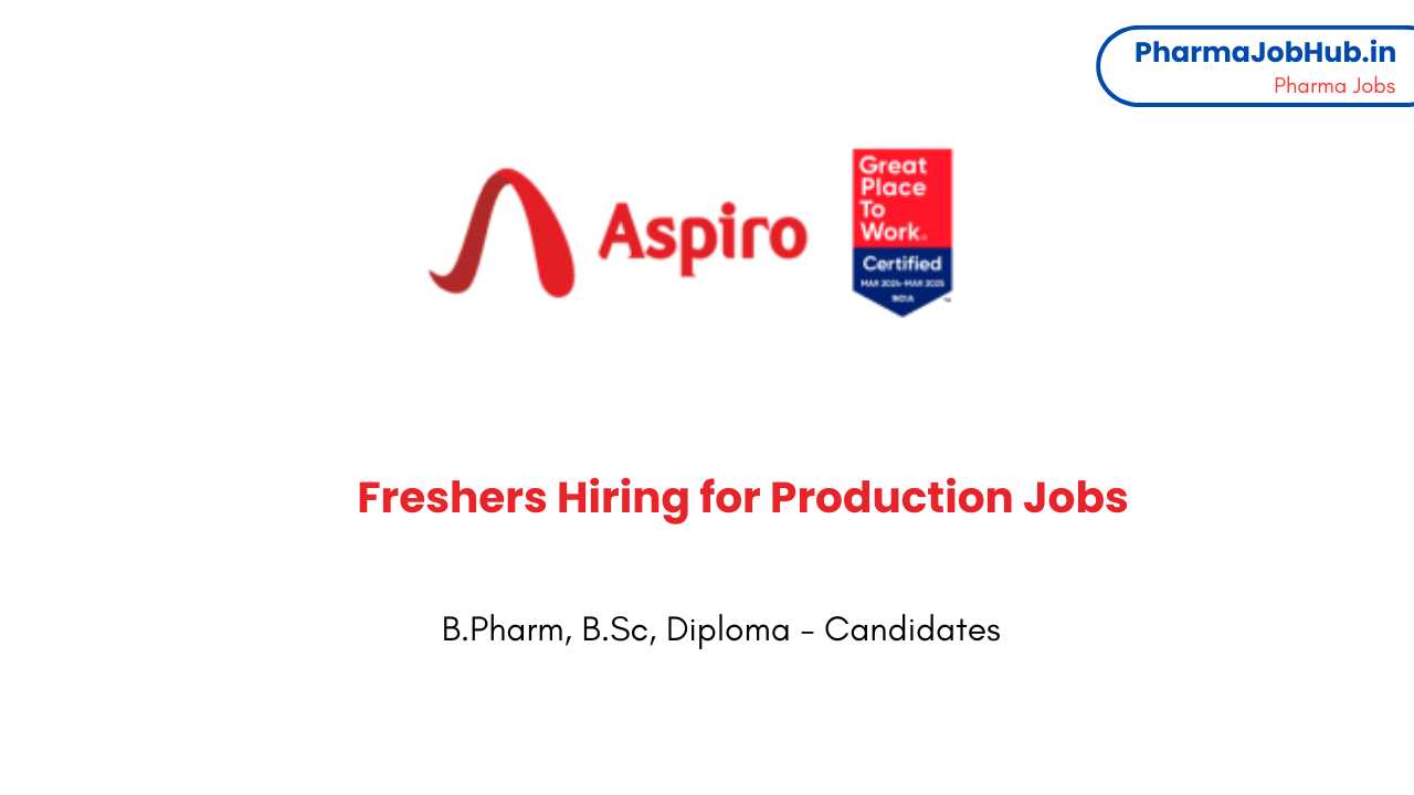 Aspiro Pharma Freshers Hiring for Production Jobs