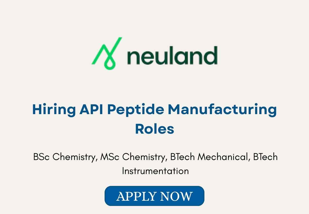Hiring API Peptide Manufacturing Roles