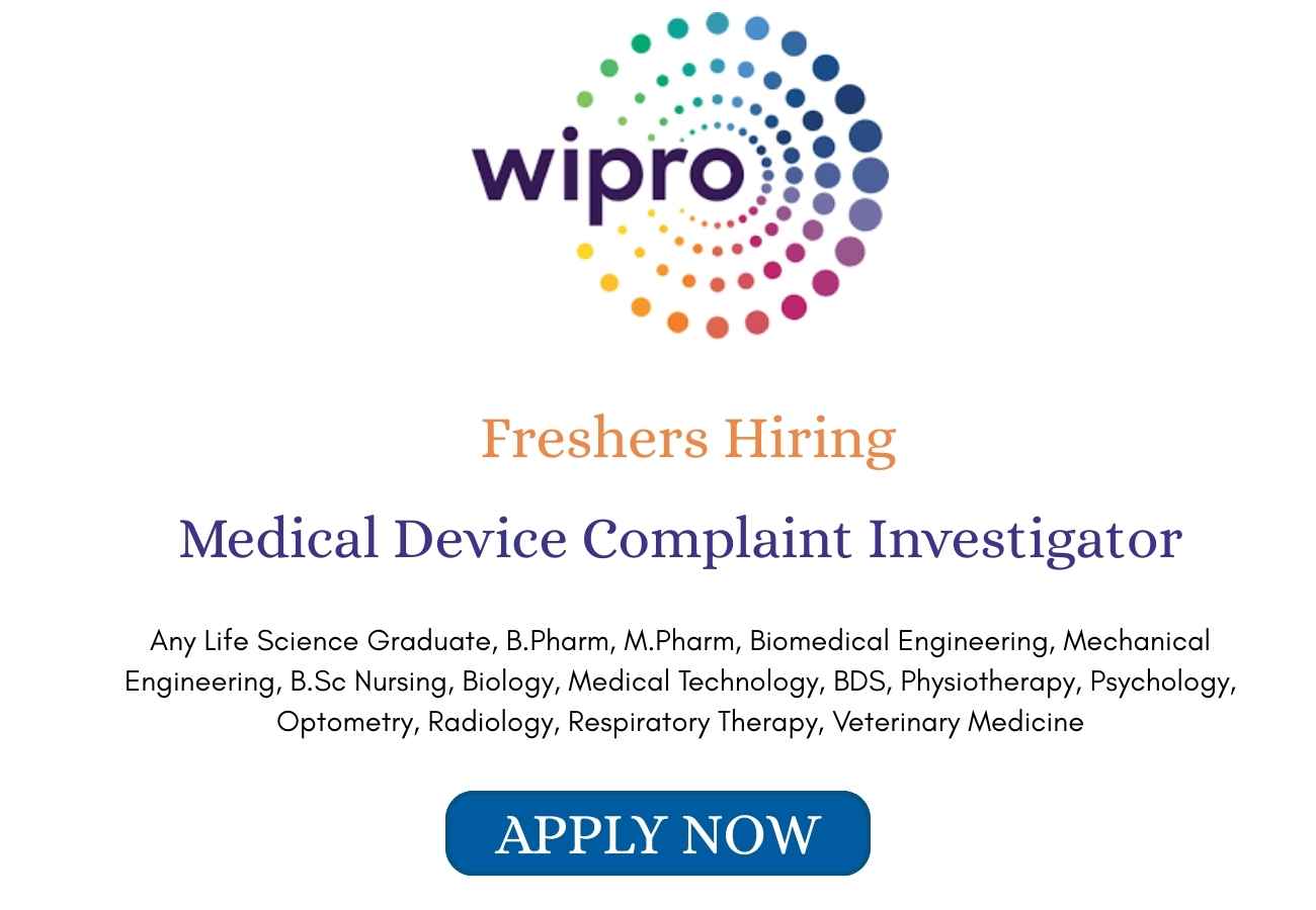 Freshers Jobs Medical Device Complaint