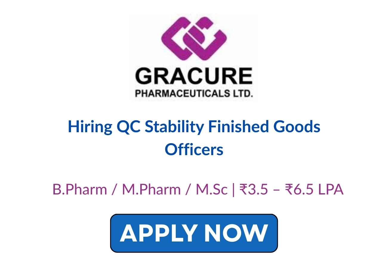 Hiring QC Stability Finished Goods Officers