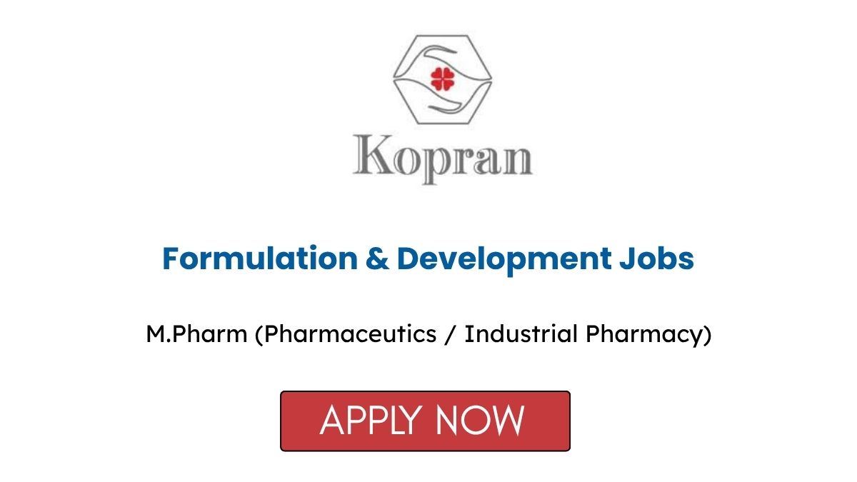 Formulation & Development Jobs at Kopran Ltd