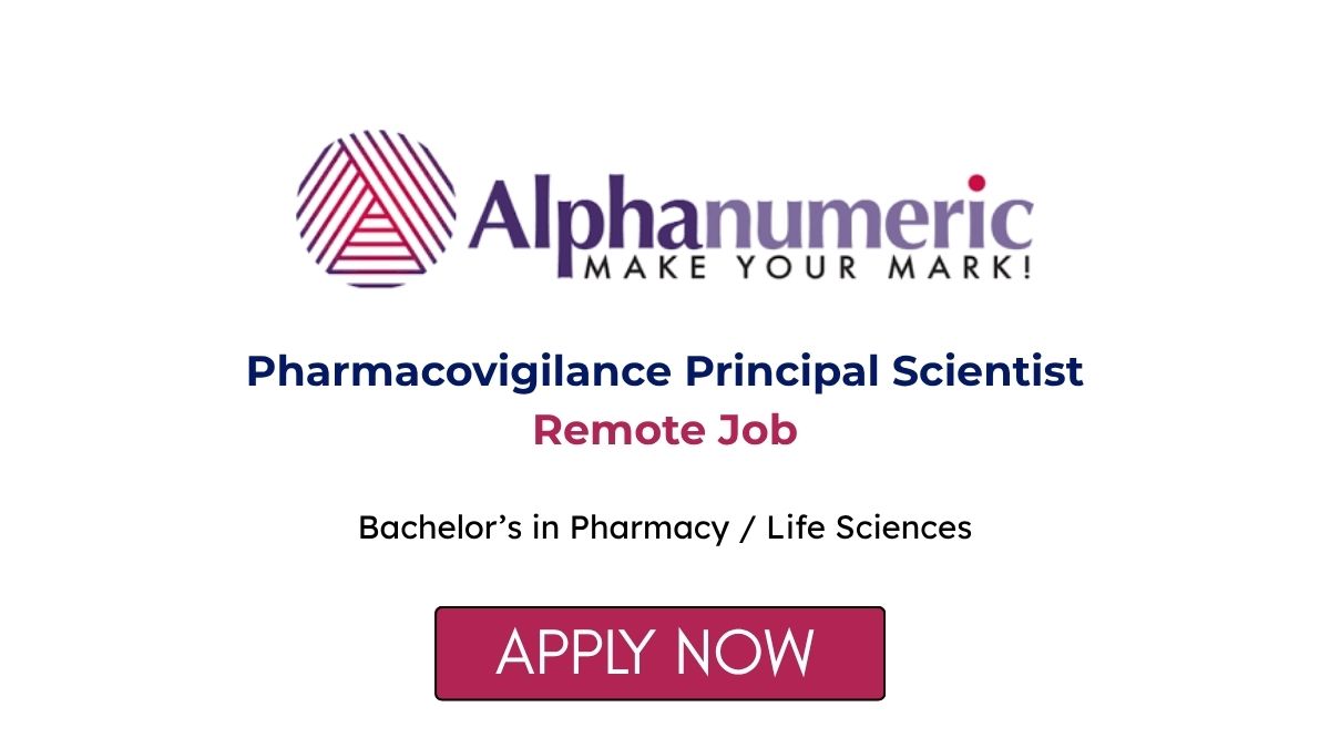 Pharmacovigilance Principal Scientist Remote Job at Alphanumeric Systems