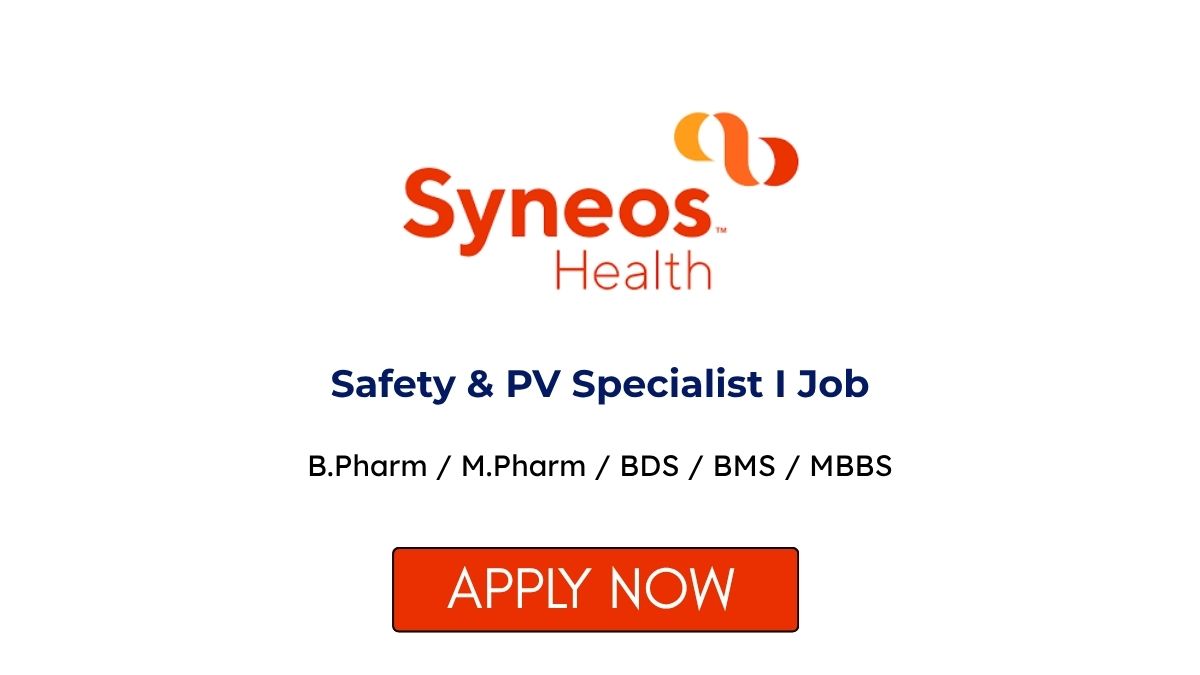 Safety & PV Specialist I Job at Syneos Health