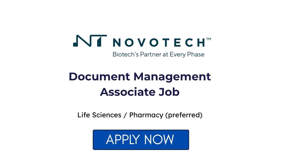 Document Management Associate Job at Novotech Bengaluru