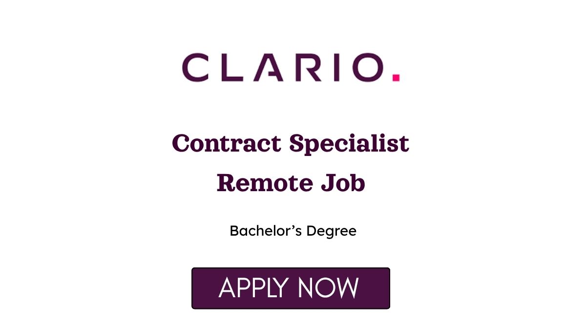 Contract Specialist Remote Job at Clario