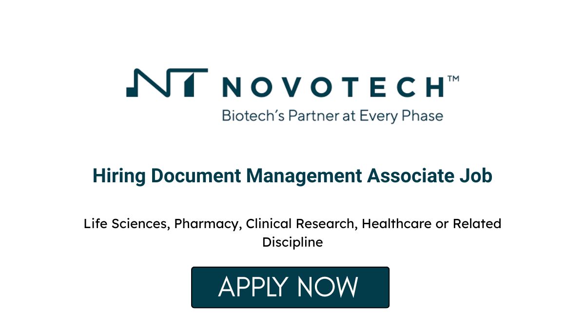 Novotech Hiring Document Management Associate Job in Bangalore