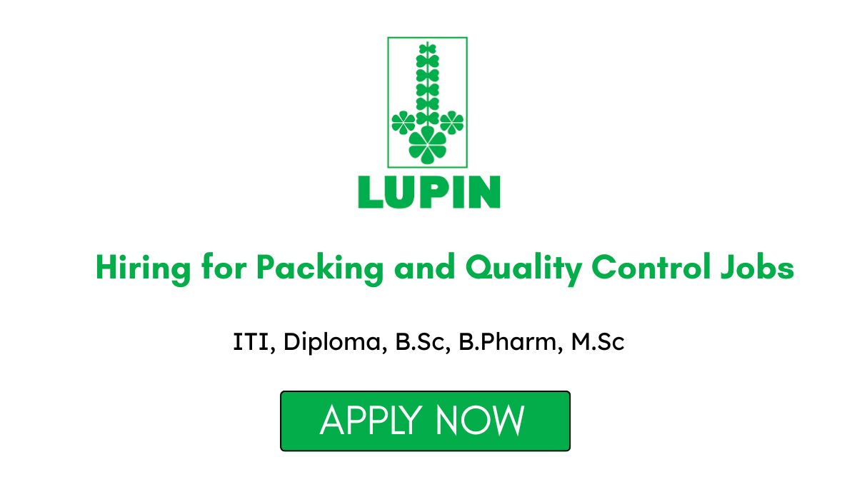 Lupin Limited Hiring for Packing and Quality Control Jobs in Pithampur